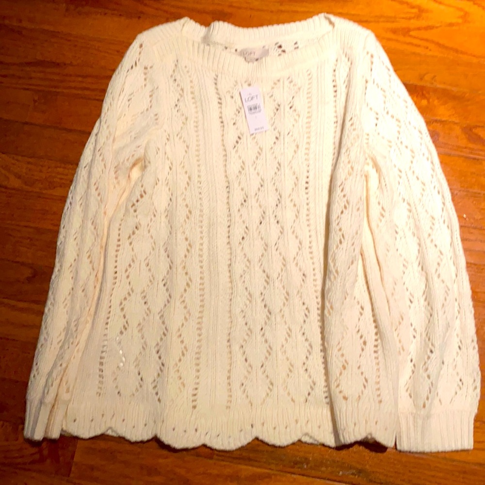 Loft Cream Sweater L